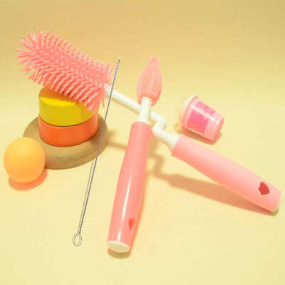 Bottle Brush Head, Silicone Pacifier Brush, Straw Brush, Cleaning Bottle Rinse,