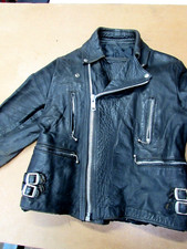 Aviakit Monza style Vintage Leather M/cycle jacket , PUNK Rocker, festival
