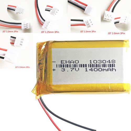 103048 3.7V 1400mAh LiPo Rechargeable Battery For Mobile Phone GPS PAD CAMERA - Picture 2 of 18