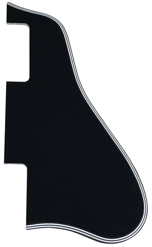 For Gibson ES-335 Short No Holes Style Guitar Pickguard 5 Ply Black