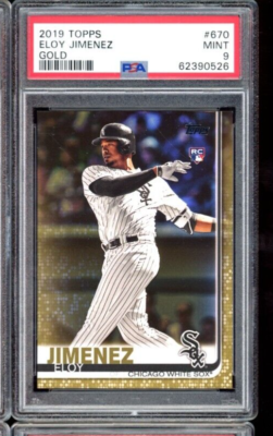 2019 TOPPS ELOY JIMENEZ #670 GOLD RC 2000/2019 PSA 9 MINT ROOKIE