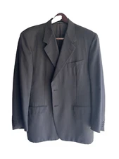 Canali Sport Jacket Sz 48 Italian Made Proposta Wool & Silk Suit Coat Charcoal
