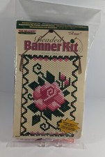 The Beadery Beaded Banner Kit Rose Wall Hanging 5221 2002 USA