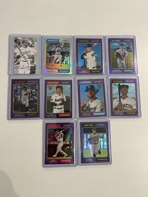 2023 TOPPS HERITAGE LOT 10 CARD MIKE TROUT / MOOKIE BETTS   VARIATION
