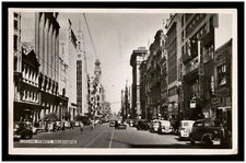 Vintage Postcard RPPC - Collins Street, Melbourne, VIC