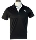 Puma Cell Moisture Wicking Black & White Short Sleeve Poly Polo Shirt Men's NWT