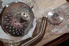 Pfister 5-Function Shower Head, Brushed Nickel,Arm And And Wall Plate New Nobox