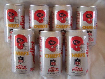 Diet Coca Cola 1992 Nfl Collector Series Seven Kansas City Chiefs Cans Ebay