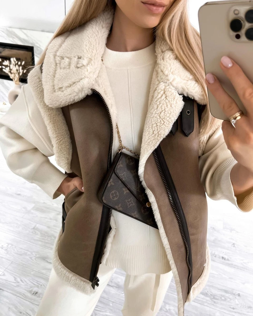 Zara hotsell fur gilet