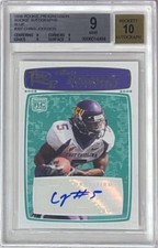 Chris Johnson signed 2008 Topps Rookie Progression Auto Card- BGS Graded 9/10 A