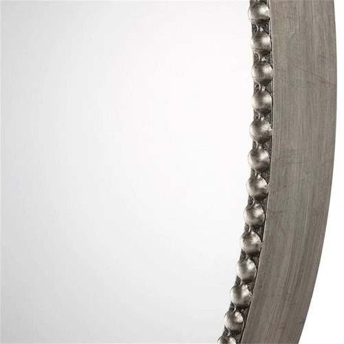 Uttermost Stefania MDF Wood and Iron Decorative Mirror in Antique Silver - Picture 4 of 6