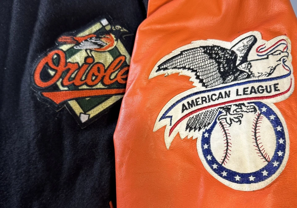 Vintage Baltimore Orioles JH Design Wool/leather Button Letterman Men’s Med Y2K - Image 3 of 4