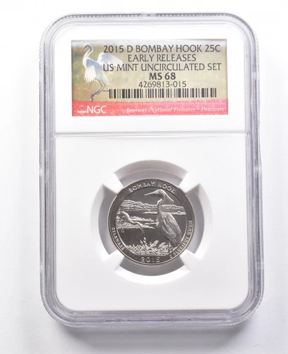 2015-D Washington Quarter Bombay Hook Uncirculated Set ER MS68 NGC *7702