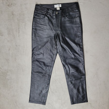 Hugo Buscati Collection Leather Pants Black Sz 4 Petite