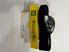 yellow box flip flops women sizes in great condition turquoise and black