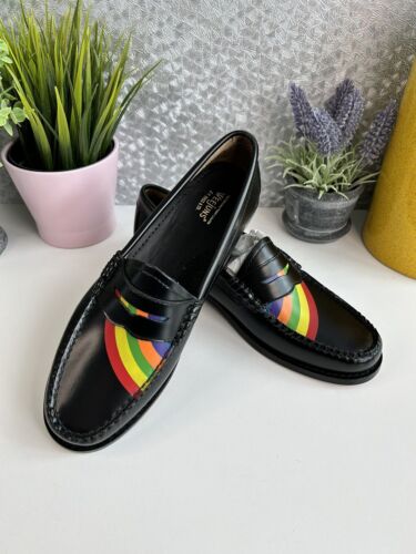Mocassino G H Bass & Co Weejuns Penny stampa arcobaleno taglia UK 4 - Foto 14 di 19