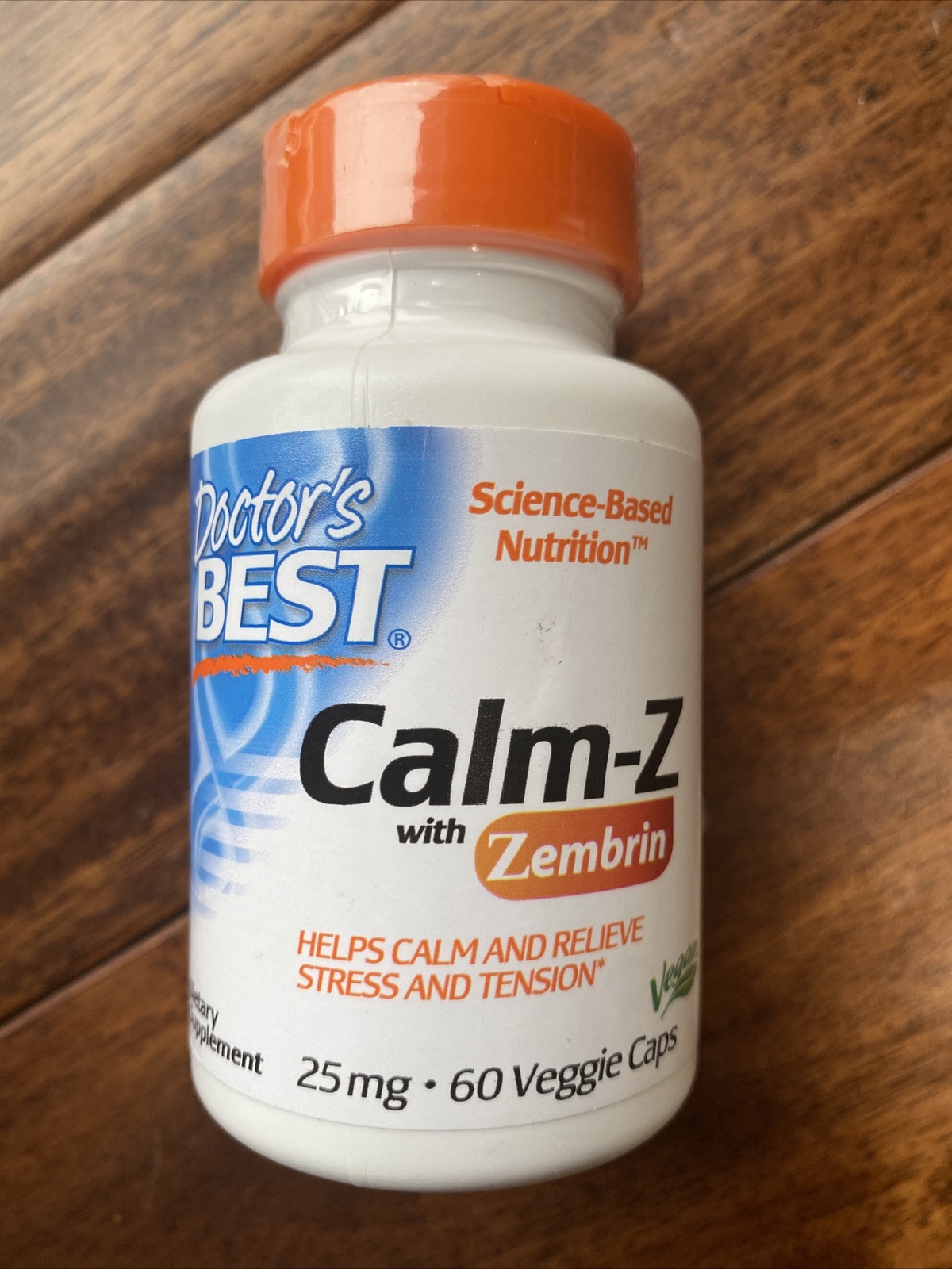 Doctors Best CalmZ with Zembrin 25 mg 60 Veggie Caps GlutenFree EXP