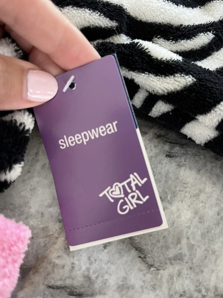 Albornoz Total Girl estampado cebra rosa ribete niñas 6-6x pequeño c4 Foto 4 de 4