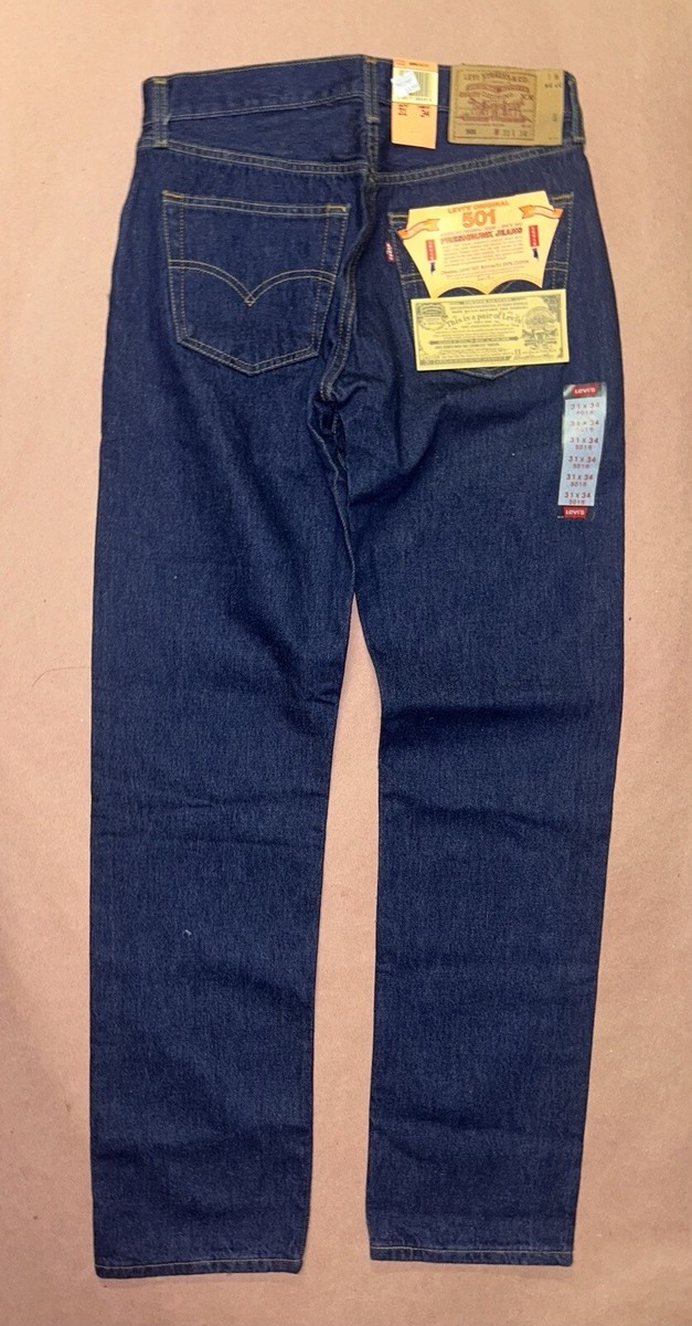 Vintage Levis 501 Pre-Shrunk, Rare Deadstock, New With Tag Jeans 31x34 Vintage Levis 501 Pre-Shrunk, Rare Deadstock, New With Tag Jeans 31x34