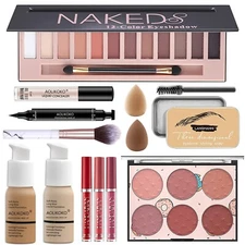 Kit De Maquillaje Profesional De 12 Colores Para Mujer Sombra De Ojos Base Lapiz