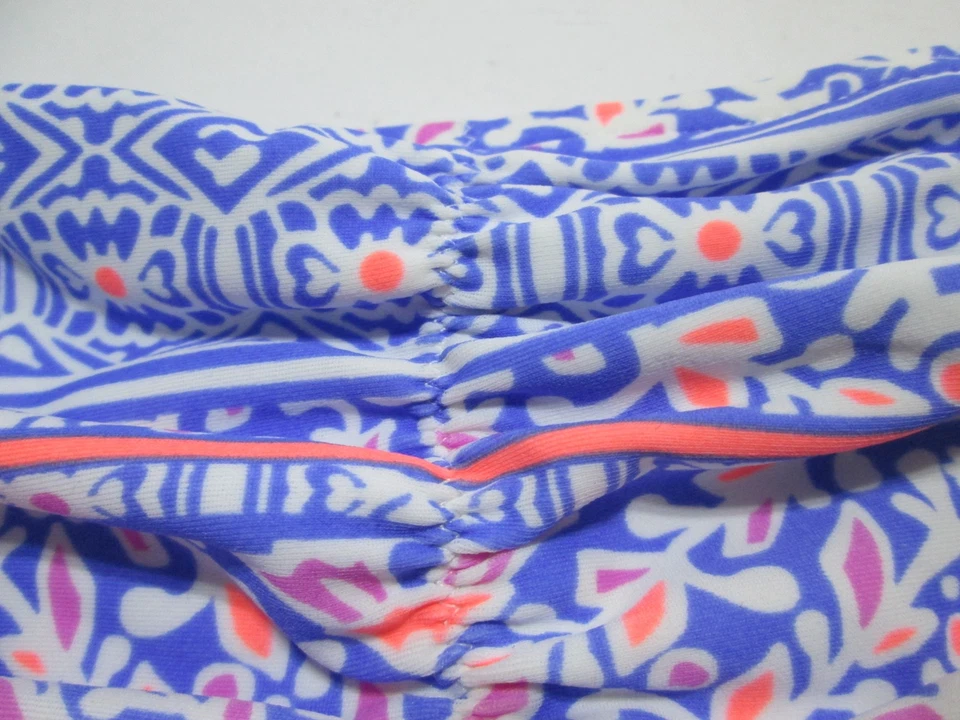 Новый с Ярлыками Xhilaration женщин размер XS бикини низ синий мульти хипстер собранными в Рюш назад плавать - Изображение 4 из 4