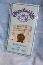 Cabbage Patch Kids- Modern Boy Birth Certificate Elvin Lewis April 2nd