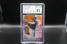 JAZZ CHISHOLM 2021 Bowman's Best Gold Refractor #'d 21/50 CSG 9.5 GEM MINT RC