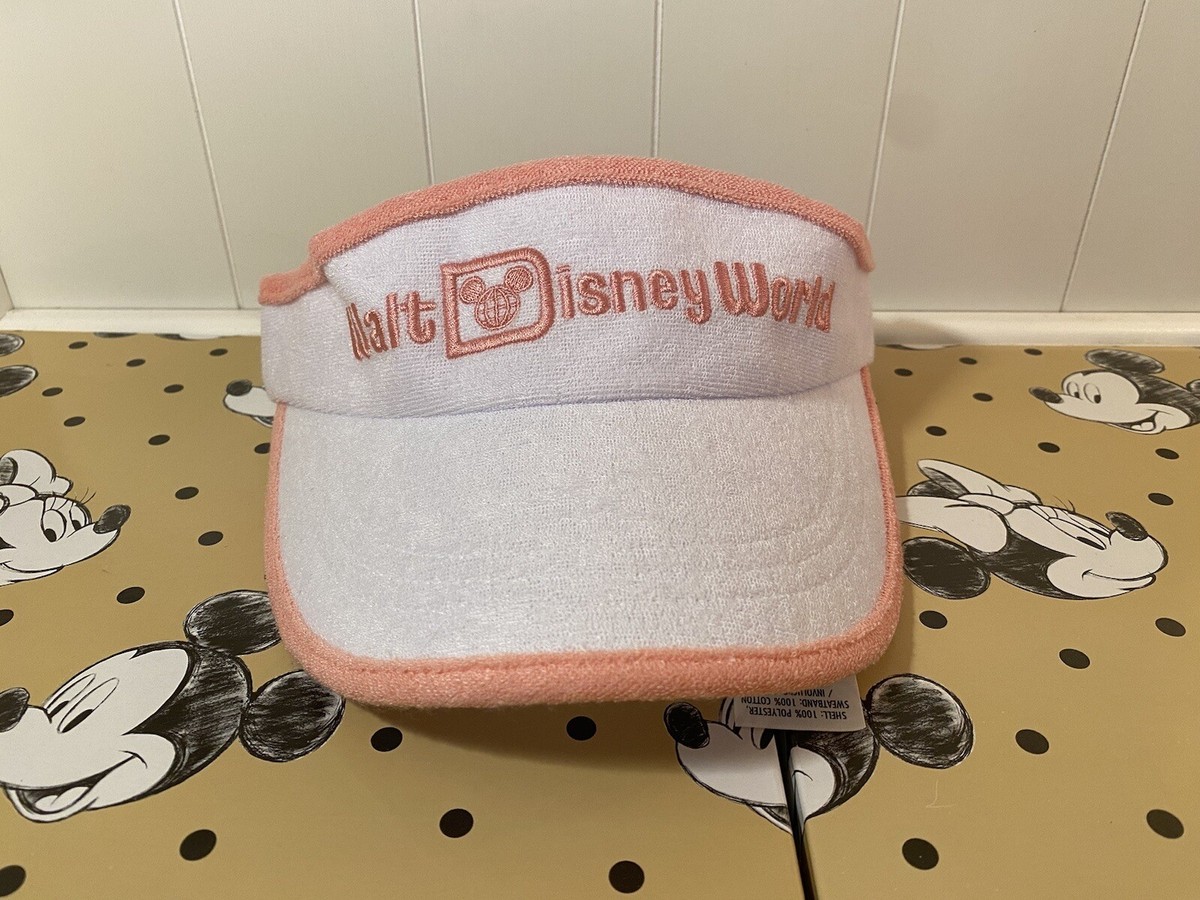NWT Pink White Walt Disney World 50th Anniversary Visor Hat Accessory Walt Disney World Visor Hat White and Pink | Mercari main image 3