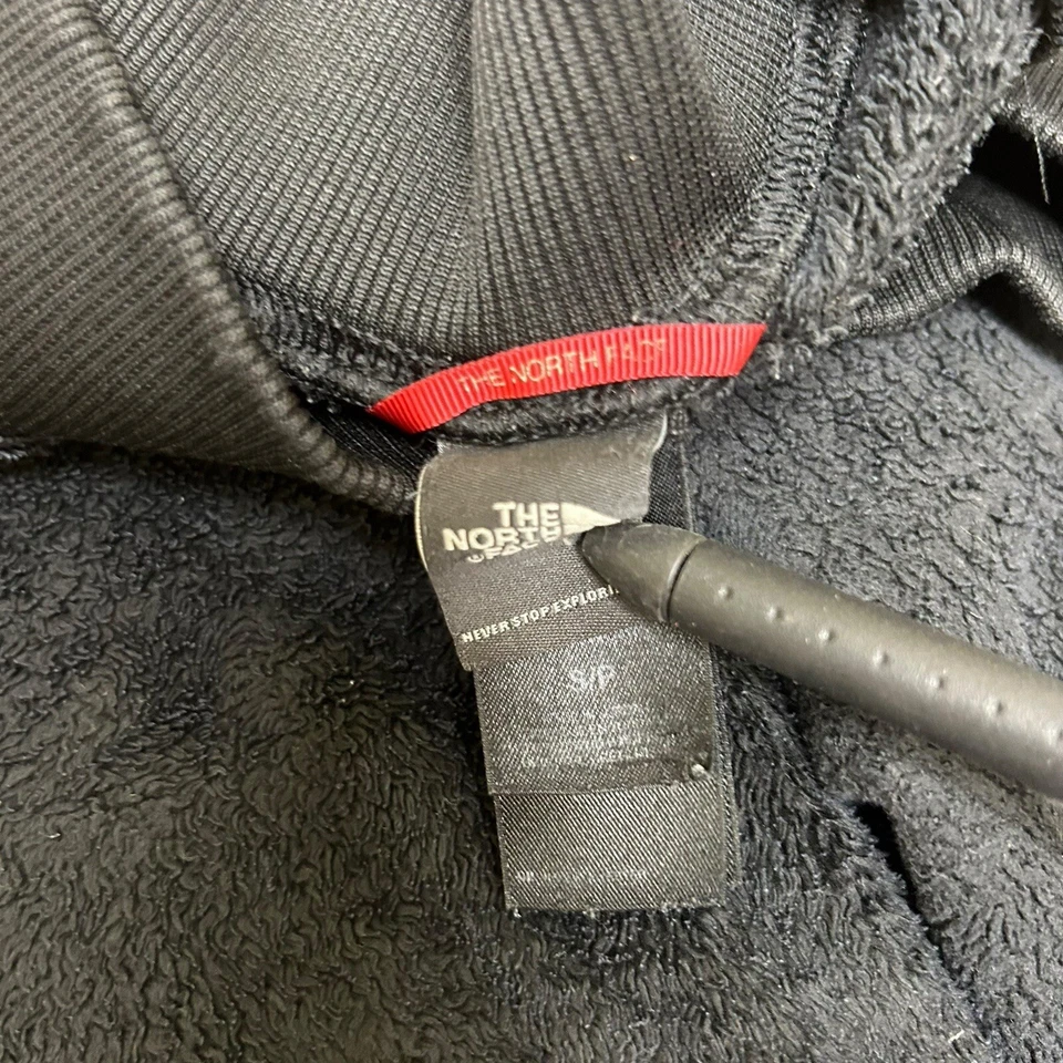 The North Face Pants Women S Black Polartec Classic Fleece Low Rise Wide Leg - Image 4 of 4