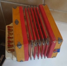 Antikes altes AKKORDEON - QUETSCHKOMMODE - ZIEHHARMONIKA für KINDER Kleinkinder