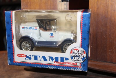 1992 Vintage ERTL U.S. Mail Diecast 1918 Stamp Dispenser Ford Truck USPS In Box