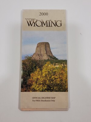 Wyoming Highway Foldable Map Travel planning