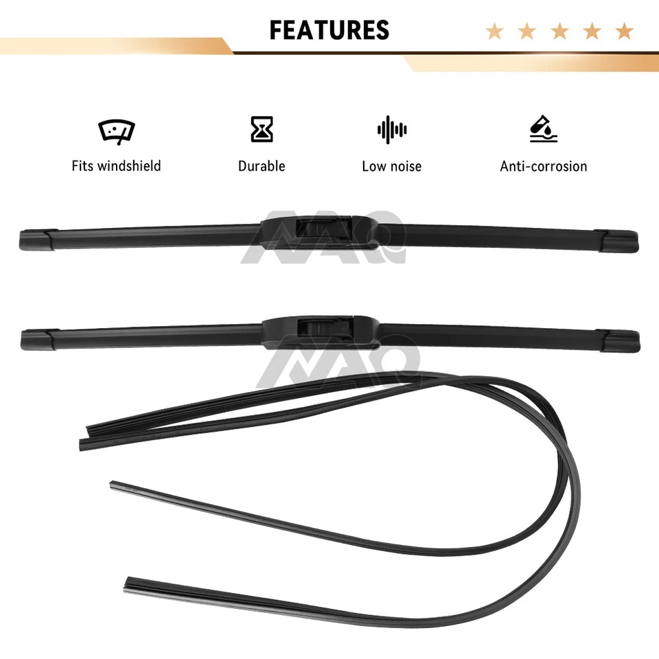 Лезвия стеклоочистителя 2x20 дюймов и дополнительные сменные щетки стеклоочистителя 2x28 дюймов для Cadillac XLR 2004-2009 годов выпуска - Изображение 4 из 4