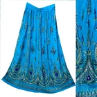 Plus Size 3X/4X/5X/6X Indian Ethnic Sequin Maxi Floral Skirt For Women Boho