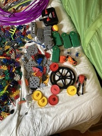 Huge Mixed Lot Over 16 lbs Pounds KNEX Building Pieces Rods Wheels Motors K'nex