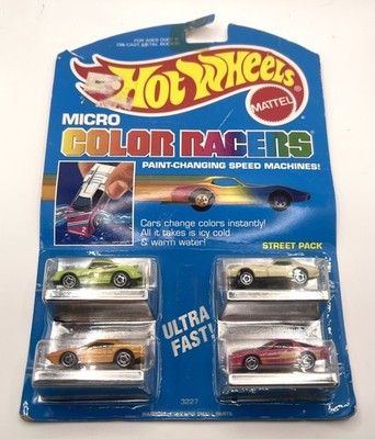 Hot Wheels 1988 Micro Color Racers Street Pack #3227 Porsche Camaro Vette Sealed