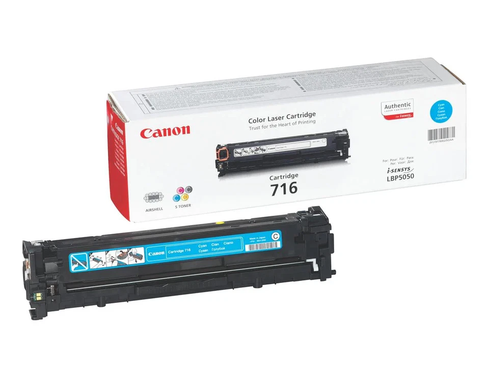 Canon 716C (1979B002) Cartouche de toner Cyan authentique (TVA incluse) - Photo 1/1