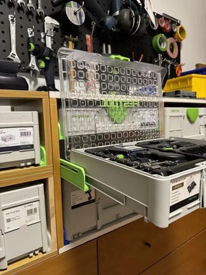 3D-gedruckte Gleitschienen für Festool Systainer³ SYS3 - Schrank Fahrzeugeinrichtung Montage