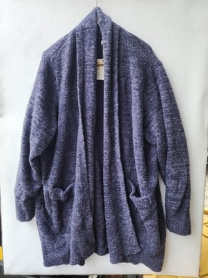 Barefoot Dreams Cozy Chic Cali Cardi Women s Indigo/Deep Blue Sea 3X NEW
