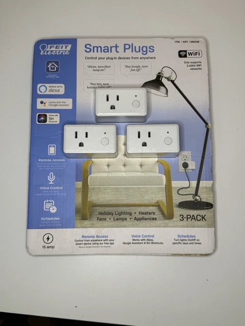 Feit Electric 1368338 WiFi Smart Plug 3-pack