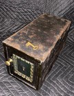 1850s-60s Herring Safe subtreasury lock box orig  key 2 position bolt WALL Safe — photo 8