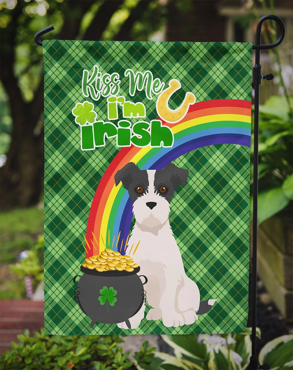 Caroline's Treasures Wire Hair Jack Russell Garden Flag