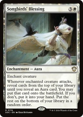 MTG Songbirds' Blessing, NM-Mint, English Commander: Secrets of Strixhaven