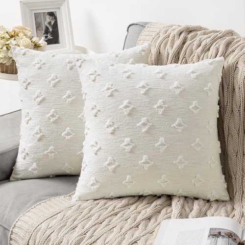 MIULEE Set di 2 Copricuscini in Jacquard Rombico, Eruo, 26x26 Pollici - Foto 1 di 8