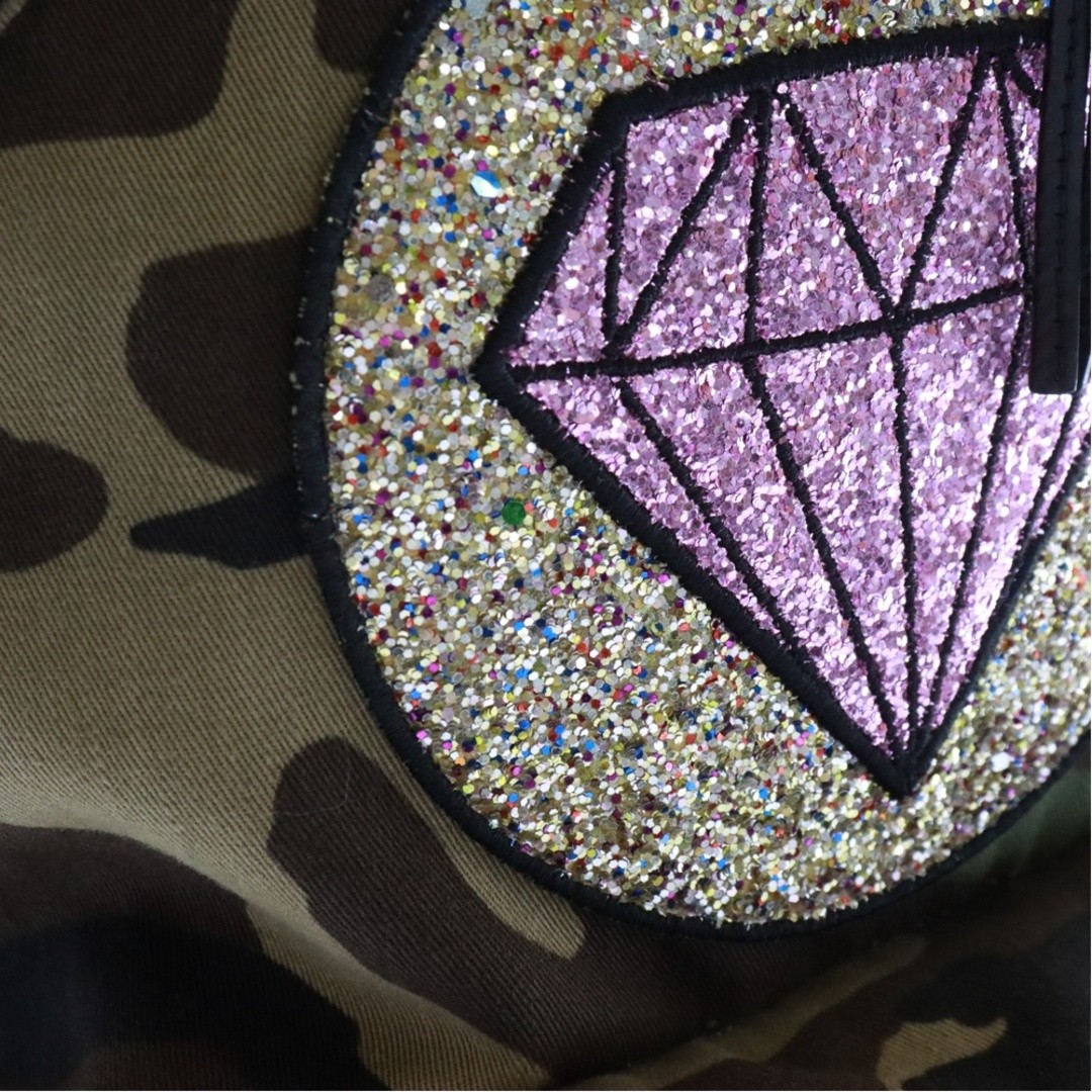 Zaino città SAINT LAURENT PARIS tela mimetica multi patch us