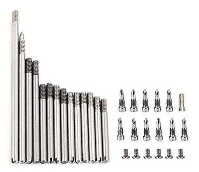 Jiayouy Clarinet Repair Parts Set 14pcs Rollers + 21 Screws Silver 