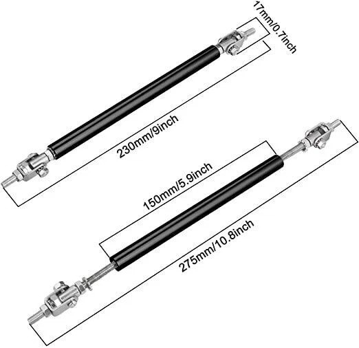 For Acura TLX 2015 2016 2017 Front Bumper Lip+Side Skirt+Rear Lip+Strut Rods Kit