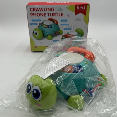 Baby Toys 6-12 Months, Musical Crawling Turtle For Infant
