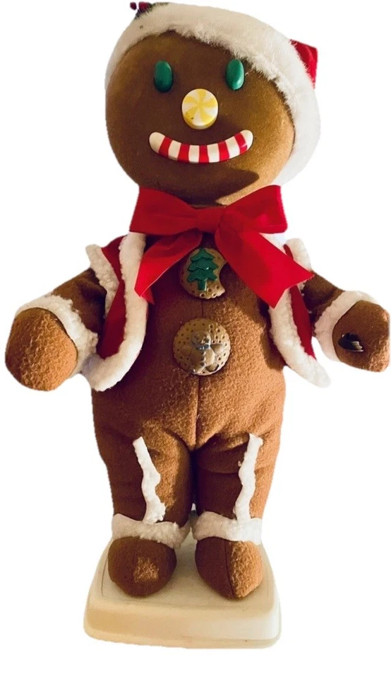 Figura de Navidad animada de colección Telco Motionettes GINGERBREAD BOY 24" RARA DE COLECCIÓN Foto 2 de 2