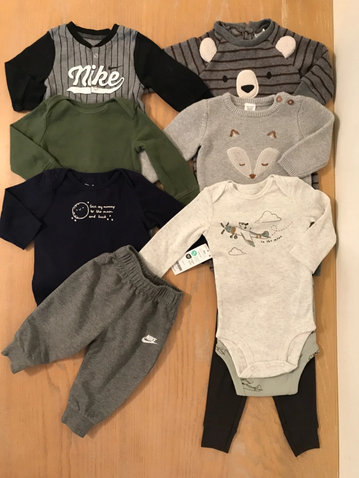Carter's, Nike, Other Infant Boys Clothing Lot of 9 (3 New) Size 6 Months
